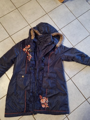 Wintermantel parka blau - wintermantel,