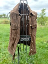 Wildleder Weste von Giorgio Brustweite 44 cm Länge 57 cm braun