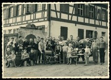 Defersdorf Roßtal ? - Feuerwehr Metz Schlauchwagen Technik - Foto-AK 15x11cm