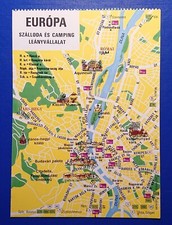 alte Ansichtskarte Postkarte AK Europa Budapest Duna Stadtplan Stadtansicht