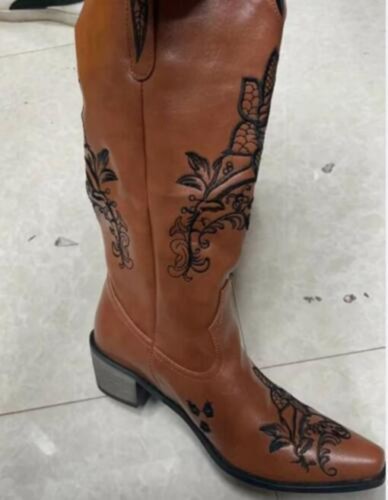 Damen riding stiefe stickerei - damen,