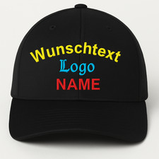 BaseCap/ FLEXFIT ® bestickt mit Wunschtext Name Logo Spruch – personalisiert