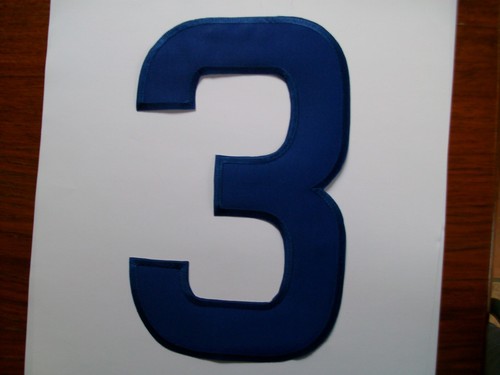 Zahl bügelbild blau - bügelbild, stoff