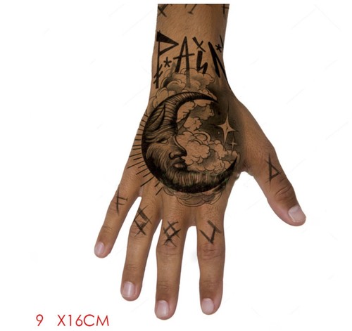 Temporäres tattoo mond sonne - temporäres,