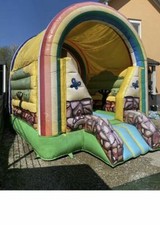 Hüpfburg "Regenbogenparadies" 5 x 4 (x3) m überdacht - Kinderspaß   - VERLEIH -