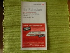 DB - IHR FAHRPLAN ICE 790 Hohenstaufen gültig ab März 1997  München - Hamburg