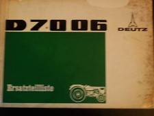 Deutz Fahr Schlepper D 7006 Ersatzteilliste