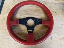 Momo Corse D32 Sportlenkrad Rot, KBA 70142, Lederlenkrad