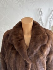 Nerzmantel Braun Damen Größe L 40/42 Echt Pelz