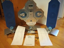 Stereoanlage elta Model 2462B mit CD Player und Kassettenrecorder silber/blau