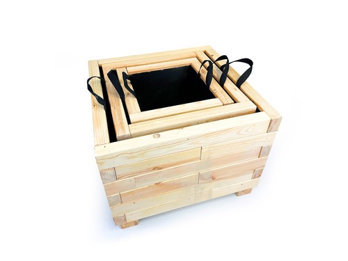 Holz pflanzenkübel quadrat - pflanzenkübel,