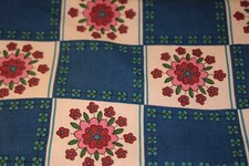 2x Vintage Vorhang Blumen