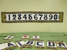 Hausnummer  blaue Blüten "