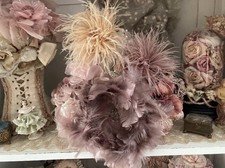 Boudoir Deko Federn Straußenfeder Broschen Shabby Brocante Kränzchen