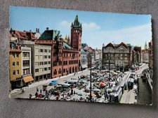 AK Basel Marktplatz Straßenbahn Oldtimer Schweiz (3)