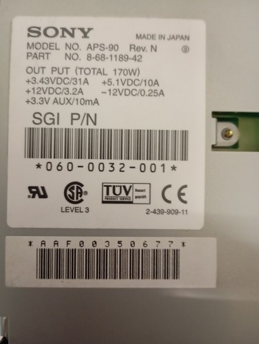 Silicon graphics netzteil - netzteil, o2
