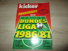 Kicker Sonderheft Bundesliga 86/87 1986 1987 mit Stecktabelle