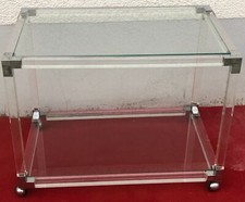  Acrylglas  Couchtisch, Beistelltisch auf Rollen Transparent 79 cm Breite