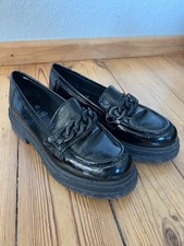 KMB Halbschuhe Loafer 38 Lackleder Spange schwarz gut erhalten