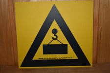 Altes Schild DDR Arbeitsschutz Kran Baustelle,Deko,Ostalgie,Vintage,Kunststoff