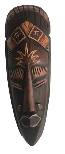 Maske bemalt holz - bemalt, holz-maske