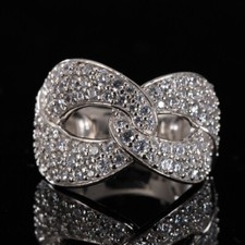 Joop! Ring 925er Silber mit 2 ct Cubic Zirkonia 53 (16,8 mm Ø) Design KNOTENRING