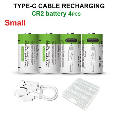 4pcs cr2 rechargeable battery - 4pcs,