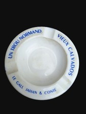 Werbe Aschenbecher Calvados Le Gall Jahan&Conte Glas Frankreich 11cm 60er top