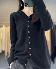 Damen Cardigan Schwarz mit