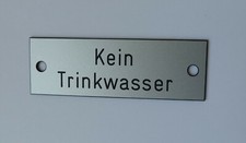 3 Stück Kunststoff Schilder "