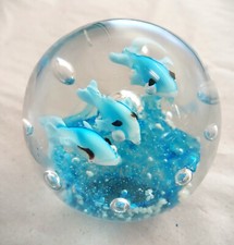 Lauscha Glas Briefbeschwerer