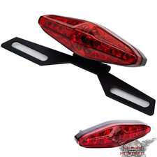 Motorrad LED Rücklicht Bremslicht rot E-geprüft mit Kennzeichen Halter Träger 