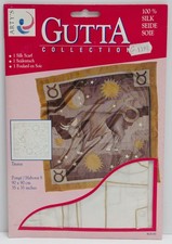 Seidentuch, ARTY'S Gutta Collection,  "Taurus"  90x90cm, Pongé 08