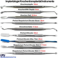 Implantat Knochen Stopfer Löffel Palti Knochenschaber Raspatorium Elevator Molt