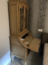 Schreibtisch Antik mit Aufsatzvitrine Lüttich-Aachener Barock.