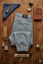 Vintage gestreifte Marine Hose