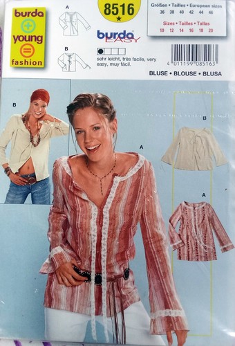 Burda easy bluse 8516 - easy,
