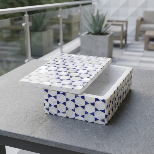 Marmor ohrringe box mit - box,