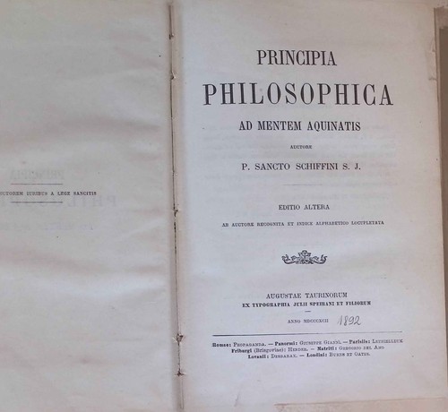 Principia philosophica - principia, ad