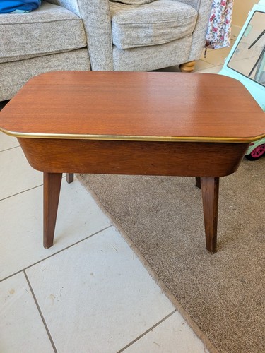 70er teak nähtisch - teak,