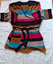 Gudrun Sjöden Wollwickeljacke, Gr. L fröhlich gestreift sehr vielseitig tragbar