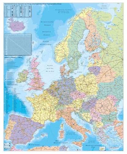 Europa organisationskarte - organisationskarte, 1