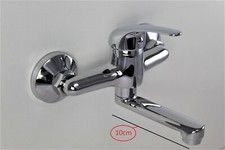 Wandarmatur Schwenkauslauf Kurzauslauf 100mm Wasserhahn Wand Mischbatterie Küche