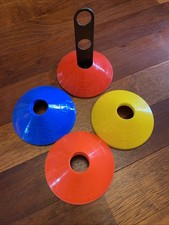 Sport-Thieme Markierungshauben-40er Set „4-farbig“ Markierungshütchen Teller