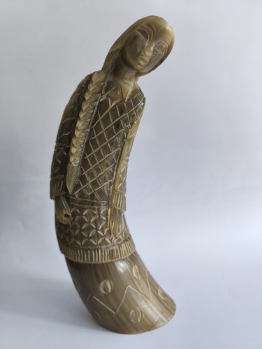 Handgeschnitzte figur inuit - figur,