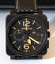 Bell & Ross BR 03-94 Chronograph-42mm-Aviation-Datum-Box + Papiere+Serviced