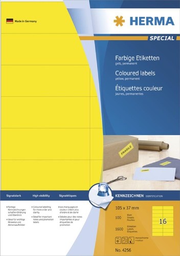 Etiketten gelb 105x37 mm - a4,