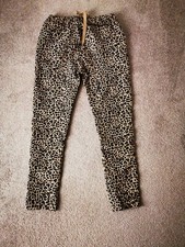 Boyfriend Stoffhose Leo Look Schwarz Weiß Animalprint One Size