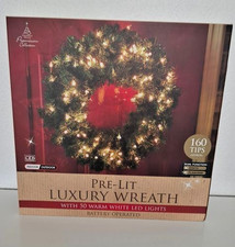 Weihnachtskranz Türkranz Ø 50 cm grün mit Beleuchtung