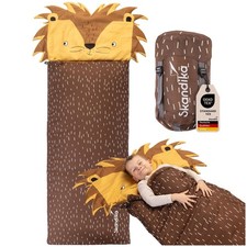 Skandika Kinderschlafsack Soti Camping Schlafsack bis 150 cm Löwe Neu
